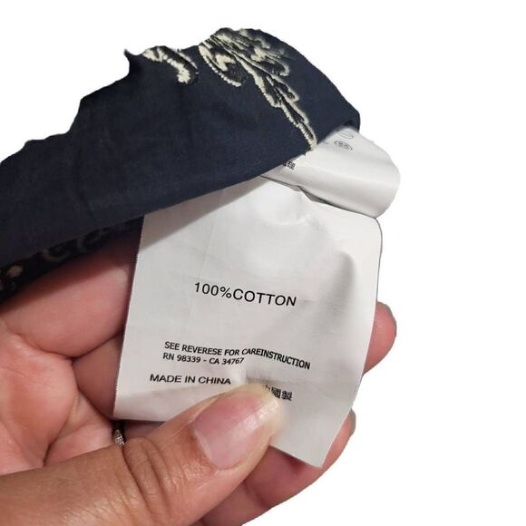 Embroidered navy dress size 4 - Picture 10 of 12